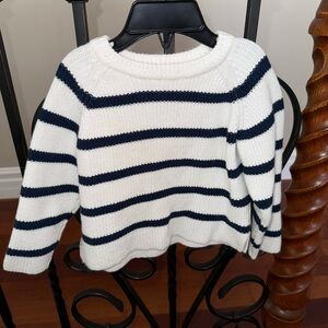 Zara Striped White and Black kids Sweater